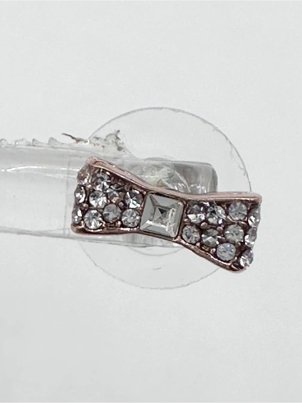 Kate Spade Ready Set Bow Earrings Rose Gold Stud Designer Jewelry Pink White